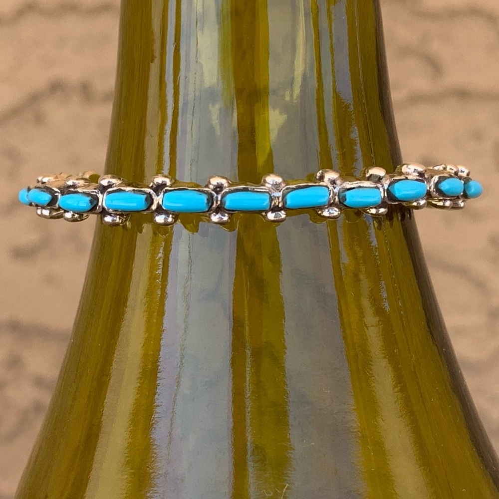CHILD'S * Navajo * Sterling Silver & Turquoise Cuff Bracelet * Native American